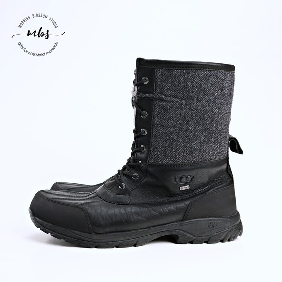 UGG Butte Herringbone Duck Rugged Outdoor Winter Boots Black‎ Men 15 main image 5